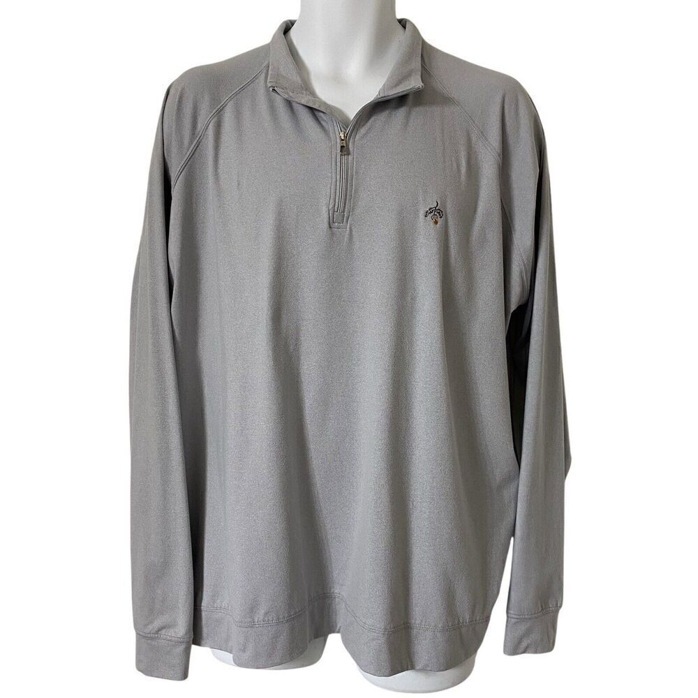Holderness & Bourne Quarter Zip Shirt Mens Extra Large Gray Pullover Soft